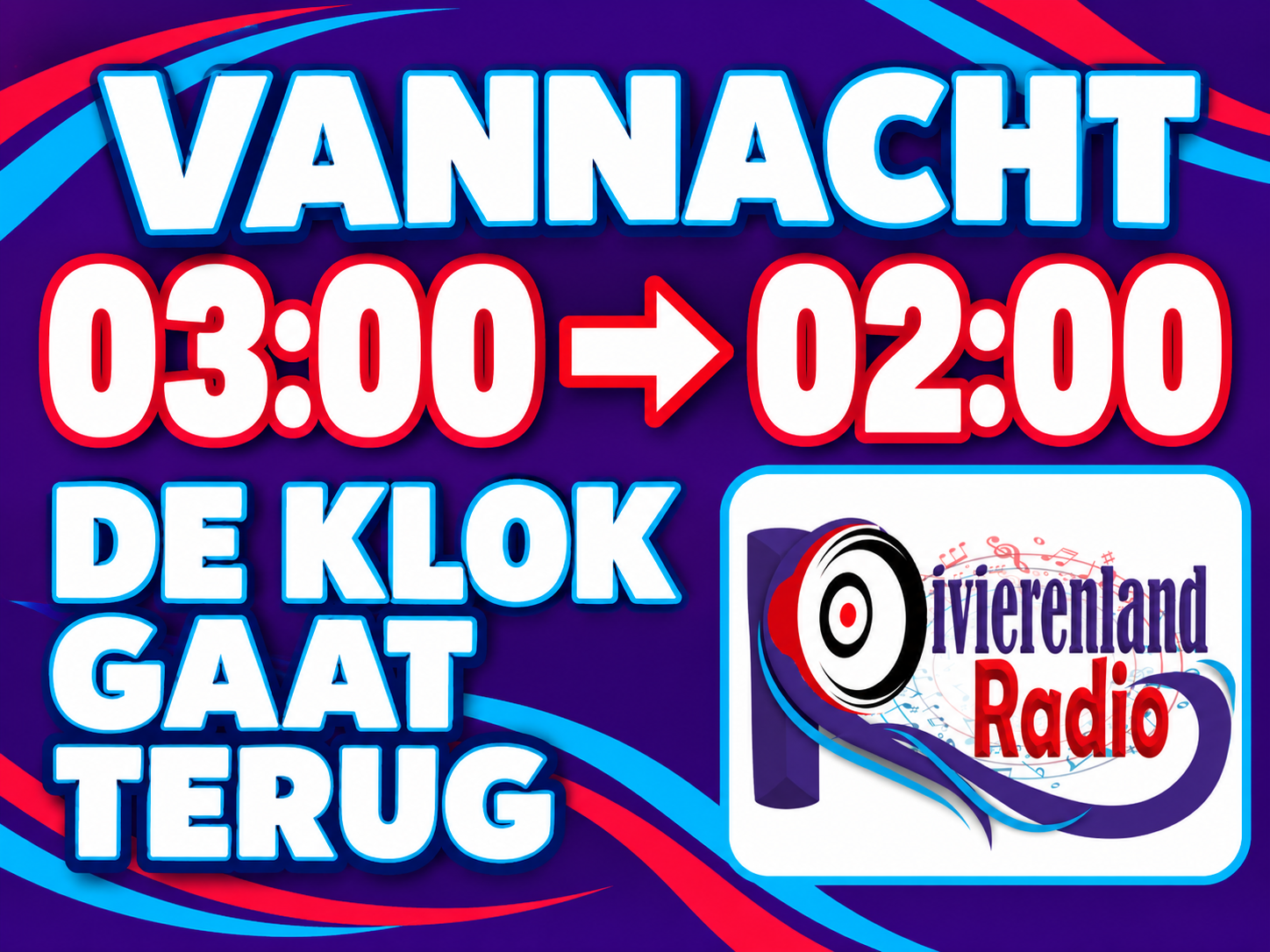 Vannacht gaat de klok een uur terug